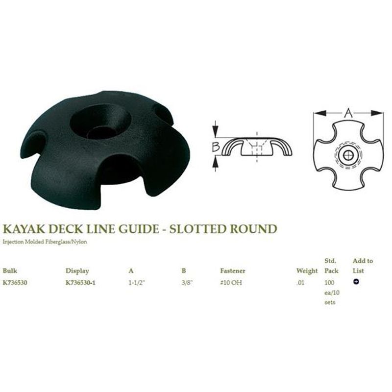 Sealect deck knob taufeste kajakk 6pk